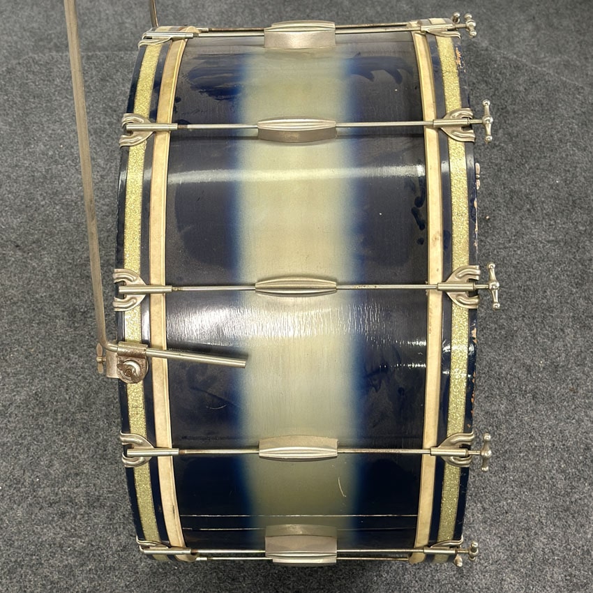 Used Vintage Slingerland Radio King 4pc Drum Set Blue Duco - Good - Drum Center Of Portsmouth