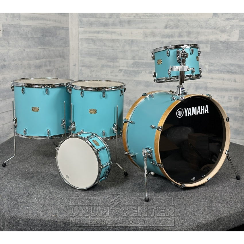 Yamaha Stage Custom Birch 5pc Drum Set 24/13/16/18/14 Matte Surf Green - Drum Center Of Portsmouth