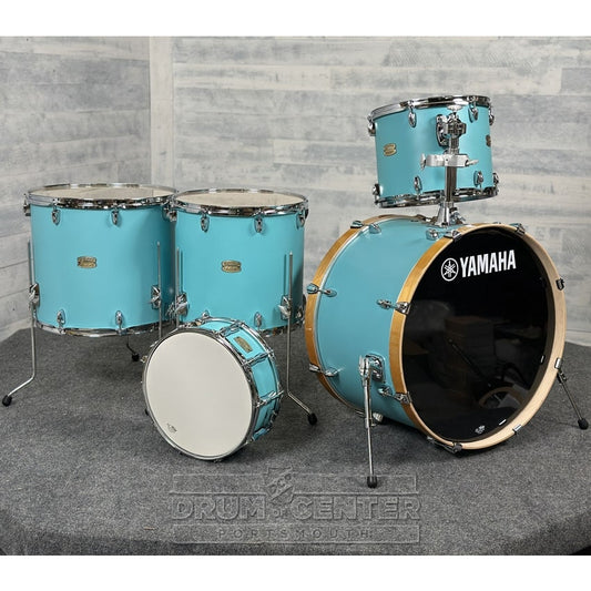 Yamaha Stage Custom Birch 5pc Drum Set 24/14/16/18/14 Matte Surf Green - Drum Center Of Portsmouth