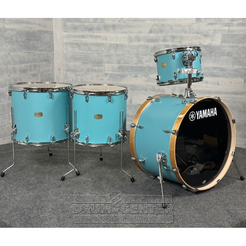 Yamaha Stage Custom Birch 4pc Drum Set 24/13/16/18 Matte Surf Green - Drum Center Of Portsmouth