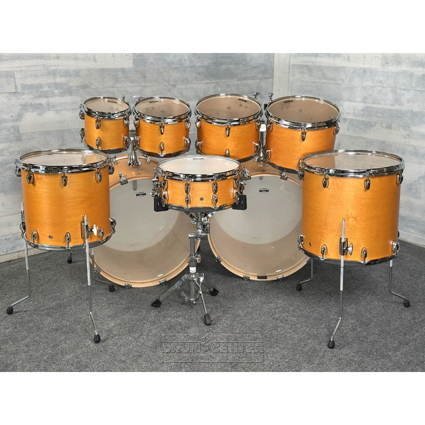 Yamaha Tour Custom Maple 9pc Double Bass Drum Set Caramel Satin - Drum Center Of Portsmouth