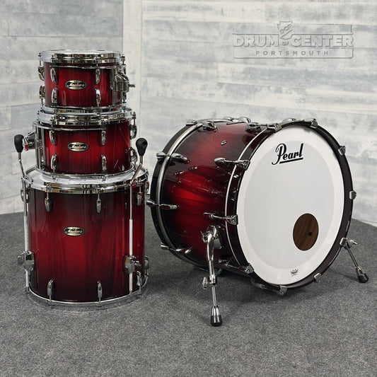 Pearl Masters Maple/Gum 4pc Drum Set Saman Cardinal Burst - Drum Center Of Portsmouth