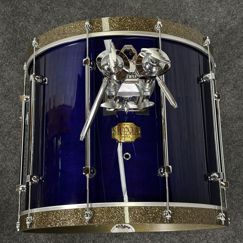 Used Premier Signia Maple 5pc Drum Set Sapphire Blue - Very Good - Drum Center Of Portsmouth