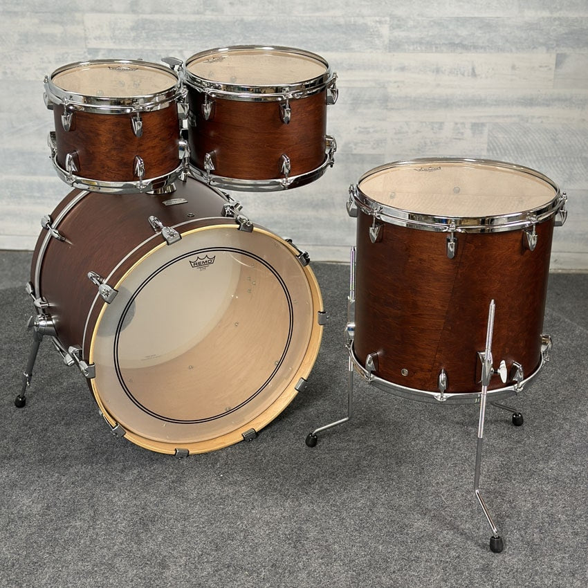 Used Yamaha Tour Custom Maple 4pc Drum Set w/22BD Chocolate Satin - Drum Center Of Portsmouth