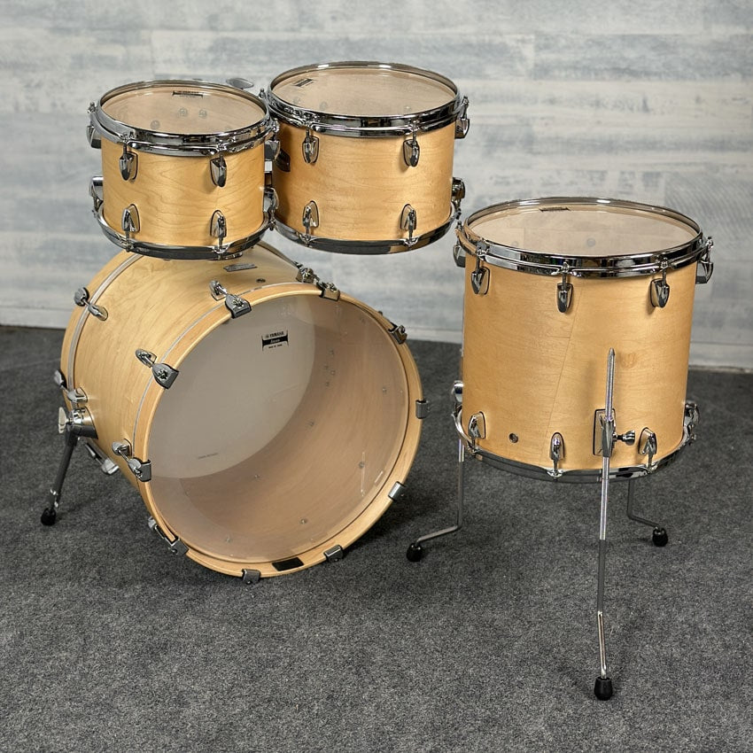Used Yamaha Tour Custom Maple 4pc Drum Set w/20BD Butterscotch Satin - Drum Center Of Portsmouth
