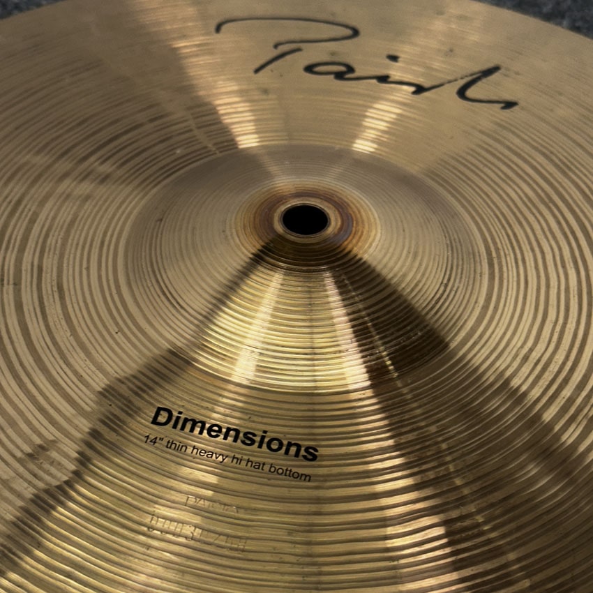 Used Paiste Dimensions Thin Heavy Hi Hat Cymbal Bottom 14" - Good - Drum Center Of Portsmouth