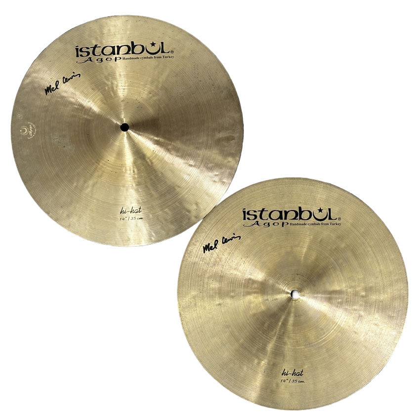Used Istanbul Agop Mel Lewis Hi Hat Cymbals 14" - Good - Drum Center Of Portsmouth