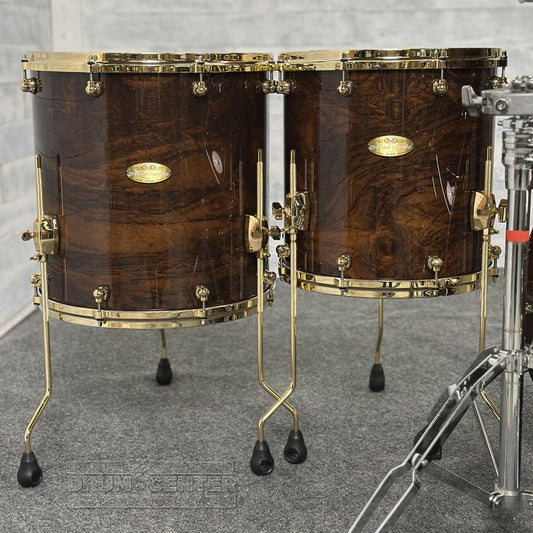 Pearl Masterworks Artisan 6pc Drum Set Natural Gloss Imbuia w/Gold Hw - Drum Center Of Portsmouth