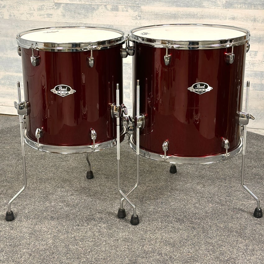 Used Pearl Export 9pc Drum Set Wine Red - Very Good - Drum Center Of Portsmouth