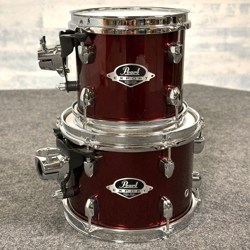 Used Pearl Export 9pc Drum Set Wine Red - Very Good - Drum Center Of Portsmouth