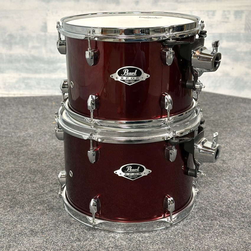 Used Pearl Export 9pc Drum Set Wine Red - Very Good - Drum Center Of Portsmouth