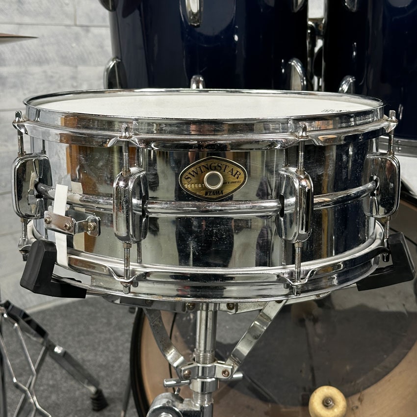 Used Tama Swingstar 5pc Drum Set Navy Blue Wrap w/Hardware & Cymbals - Good - Drum Center Of Portsmouth