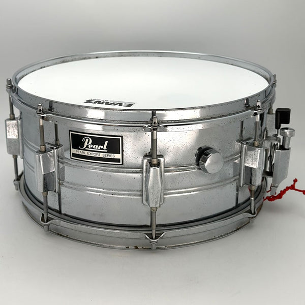 Used Pearl Export Steel Snare Drum 14x6.5 - Fair