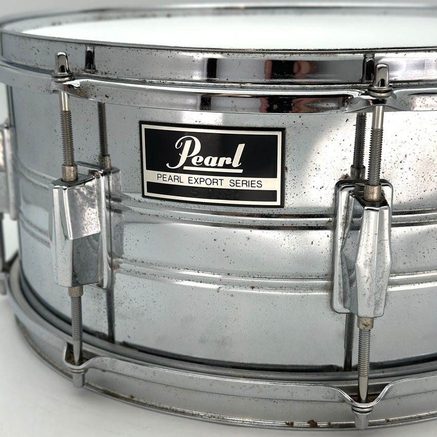 Used Pearl Export Steel Snare Drum 14x6.5 - Fair