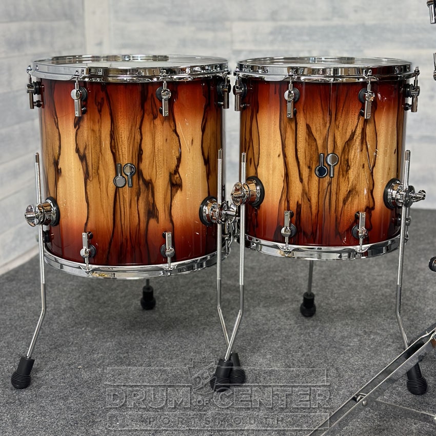 Sonor SQ2 Beech 5pc Drum Set Red Burst over African Marble Fade Gloss