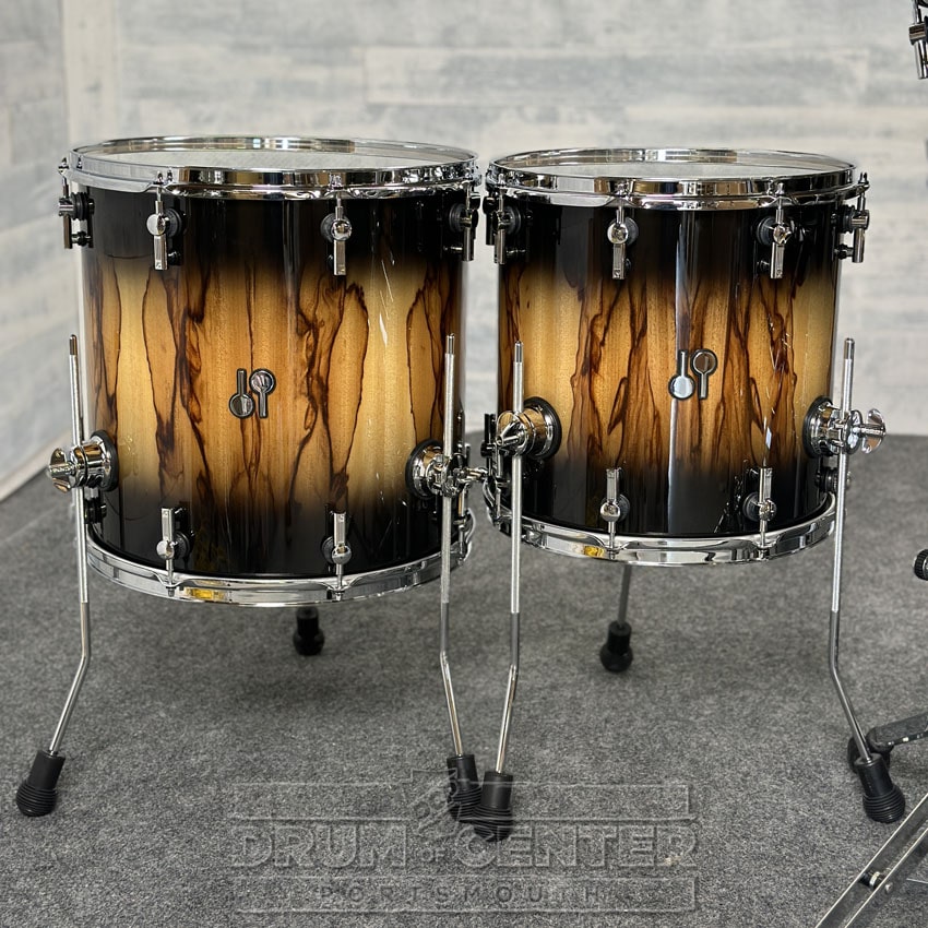 Sonor SQ2 Beech 5pc Drum Set Black Burst over African Marble Fade Gloss - Drum Center Of Portsmouth