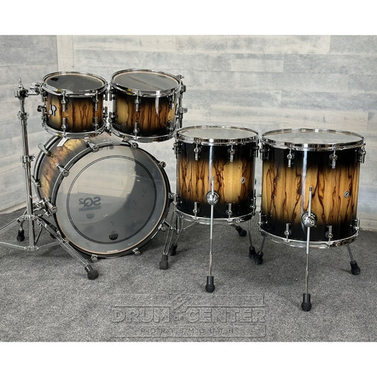 Sonor SQ2 Beech 5pc Drum Set Black Burst over African Marble Fade Gloss - Drum Center Of Portsmouth
