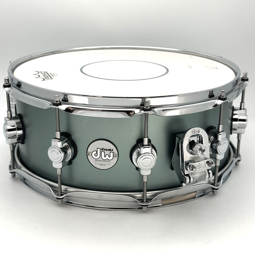 Used DW Design Snare Drum 14x6 Satin Sage Metallic - Good - Drum Center Of Portsmouth