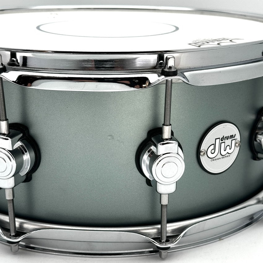 Used DW Design Snare Drum 14x6 Satin Sage Metallic - Good - Drum Center Of Portsmouth