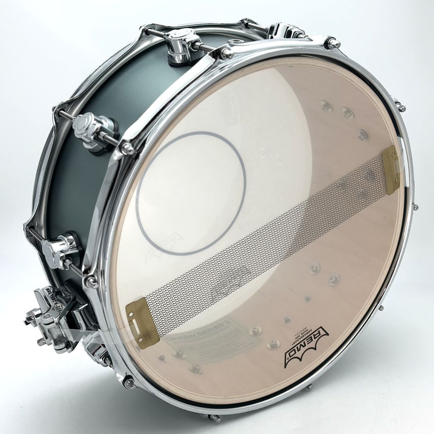 Used DW Design Snare Drum 14x6 Satin Sage Metallic - Good - Drum Center Of Portsmouth