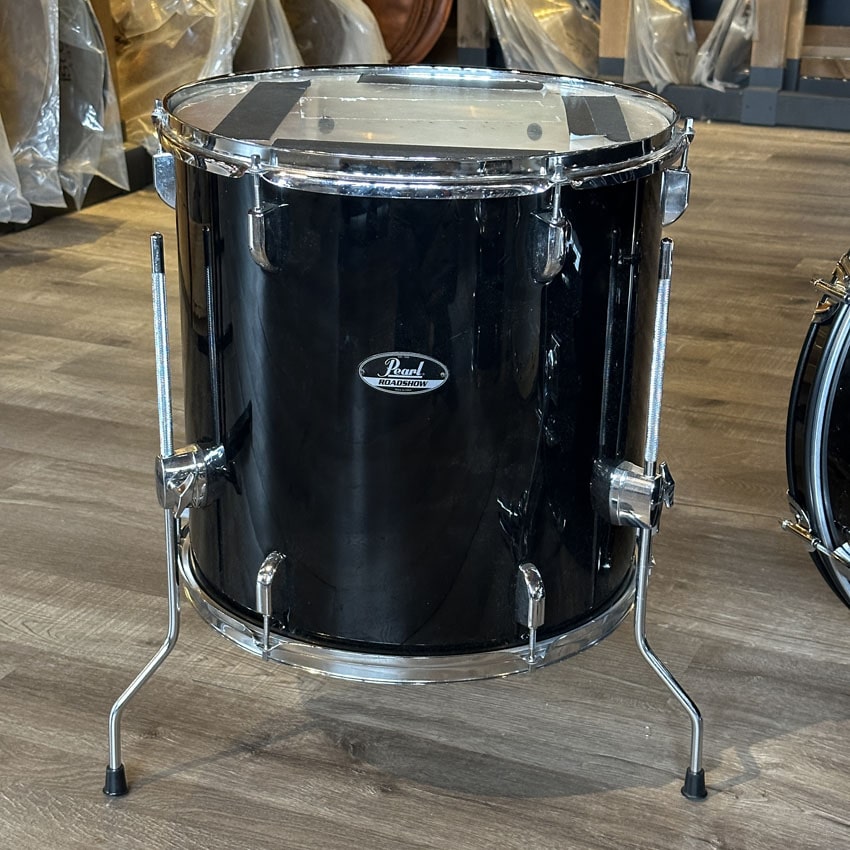 Used Pearl Roadshow 5pc Drum Set Piano Black - Good - Drum Center Of Portsmouth