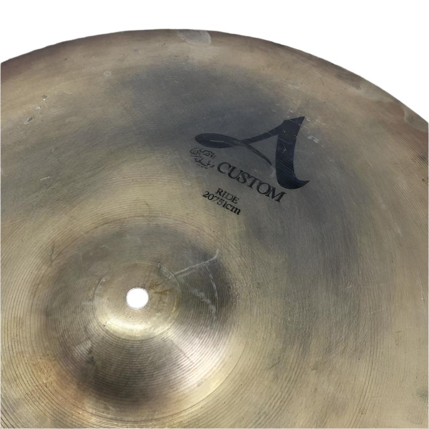 Used Zildjian A Custom Ride Cymbal 20" - Fair - Drum Center Of Portsmouth