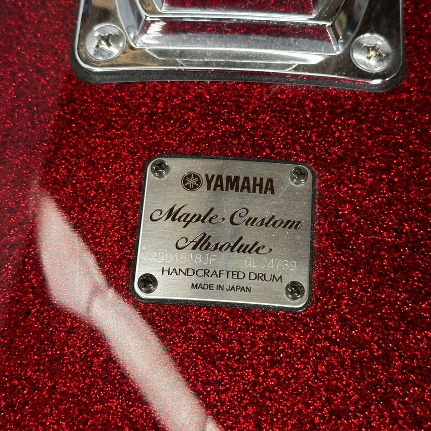 Used Yamaha Maple Custom Absolute 5pc Drum Set Red Sparkle - Very Good - Drum Center Of Portsmouth