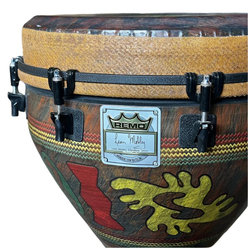 Used Remo Mondo Djembe 14x25 Leon Mobley Signature - Very Good - Drum Center Of Portsmouth