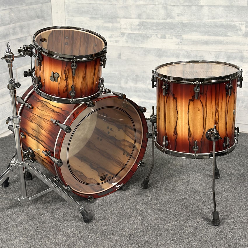 Sonor SQ2 Maple 3pc Drum Set Red Burst over African Marble Fade Gloss - Drum Center Of Portsmouth