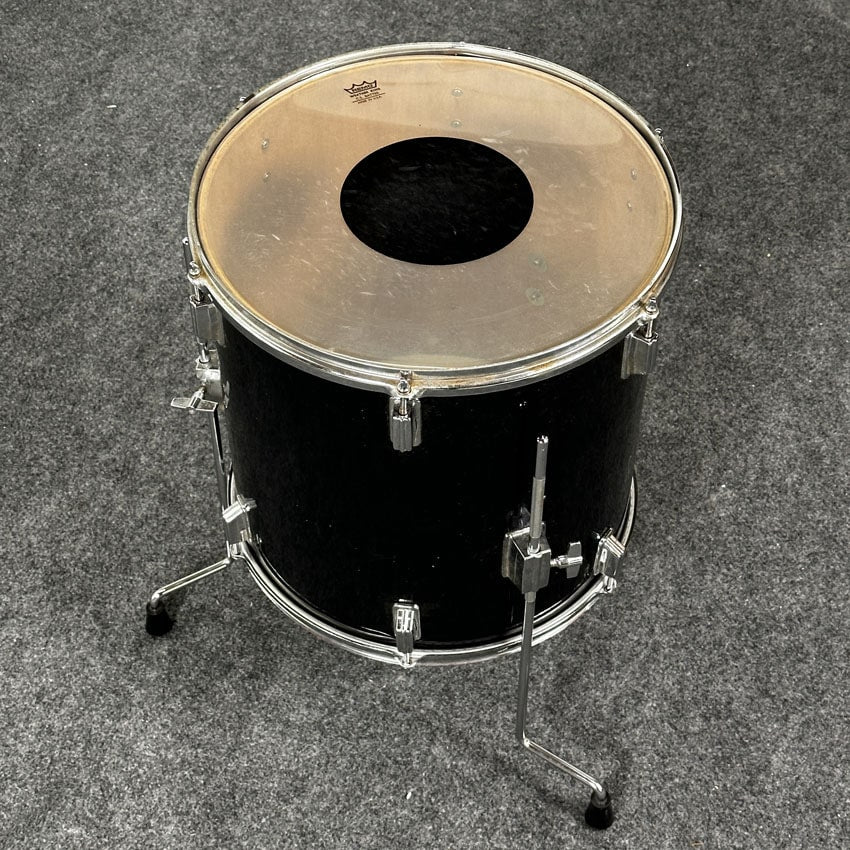 Used Misc Floor Tom 16x16 Black Wrap - Fair - Drum Center Of Portsmouth