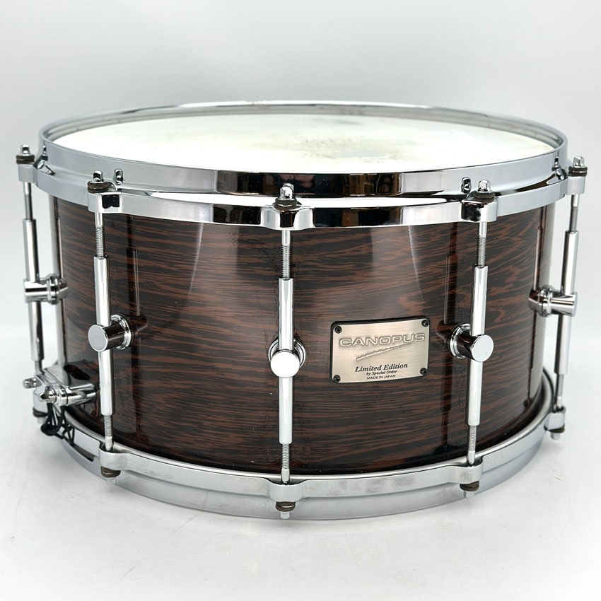 Used Canopus Limited Ed. Wenge Birch Snare Drum 14x7.5 Natural Gloss - Excellent - Drum Center Of Portsmouth
