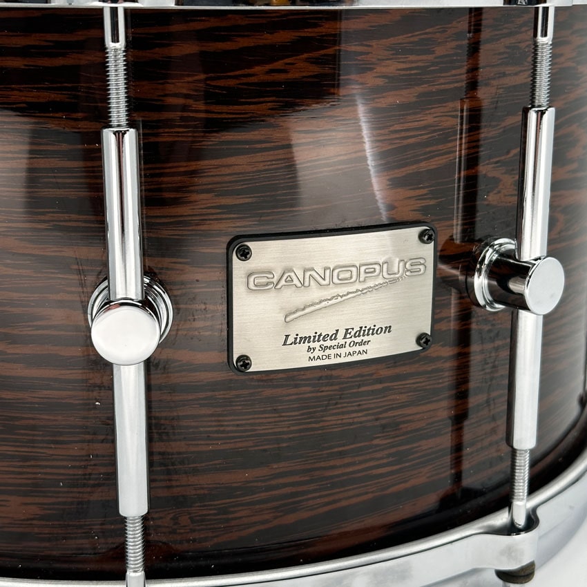 Used Canopus Limited Ed. Wenge Birch Snare Drum 14x7.5 Natural Gloss - Excellent - Drum Center Of Portsmouth