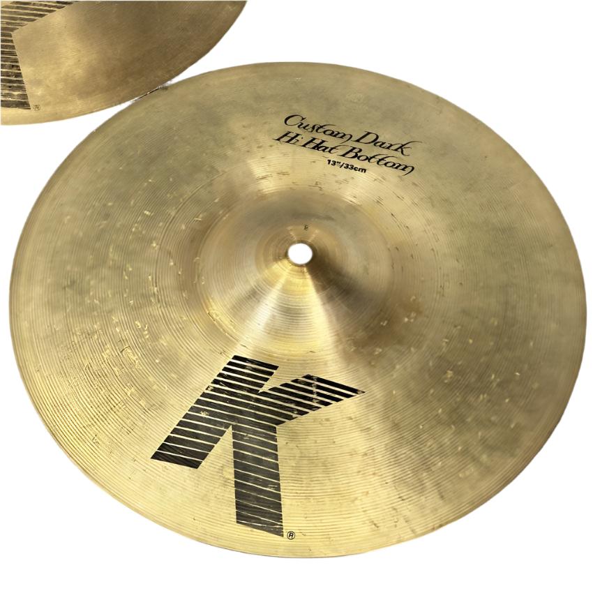 Used Zildjian K Custom Dark Hi Hat Cymbals 13" - Excellent - Drum Center Of Portsmouth