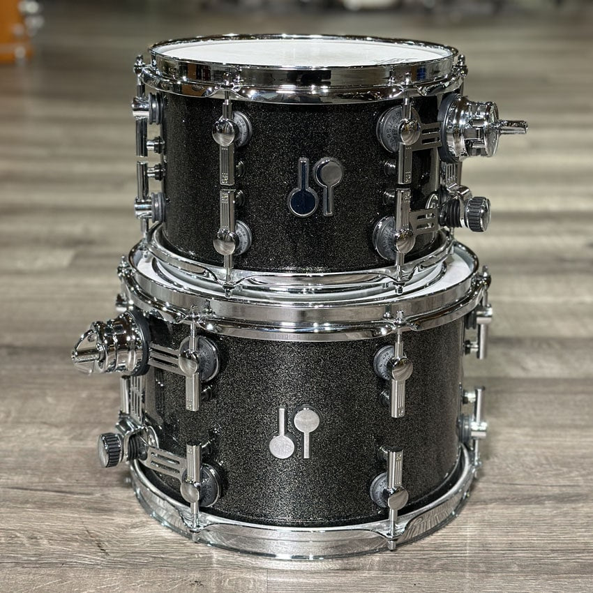 Used Sonor SQ2 5pc Drum Set 5pc Black Sparkle - Excellent - Drum Center Of Portsmouth