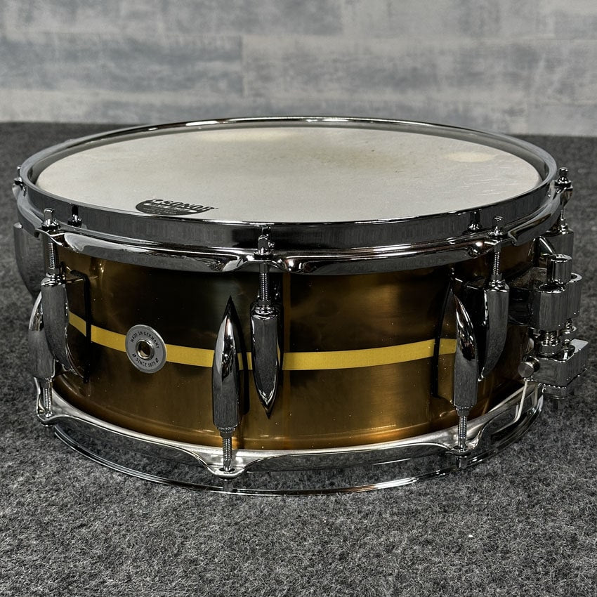 Used Sonor Benny Greb Signature Vintage Brass Snare Drum 13x5.75 - Excellent - Drum Center Of Portsmouth