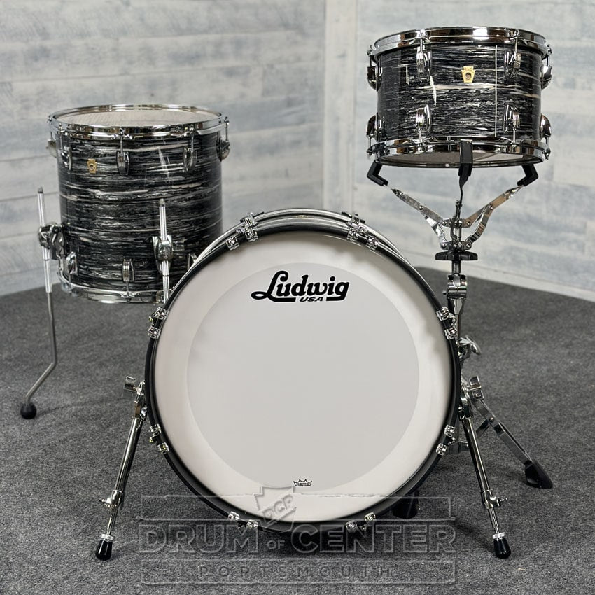 Ludwig Legacy Maple 3pc Downbeat Drum Set Vintage Black Oyster - Drum Center Of Portsmouth