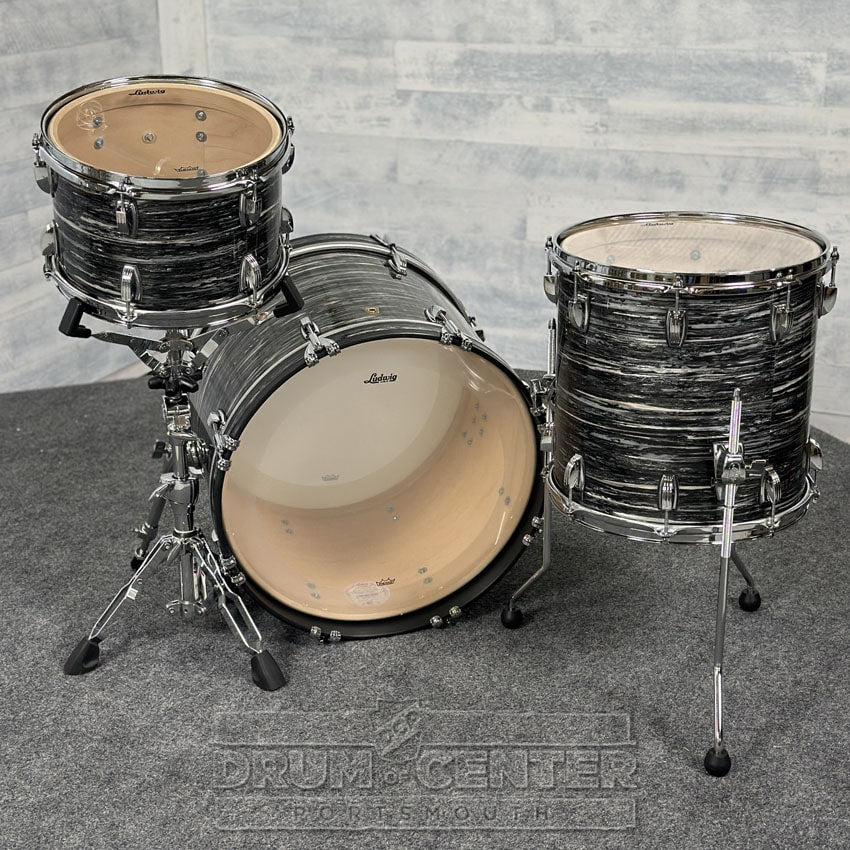 Ludwig Legacy Maple 3pc Downbeat Drum Set Vintage Black Oyster - Drum Center Of Portsmouth