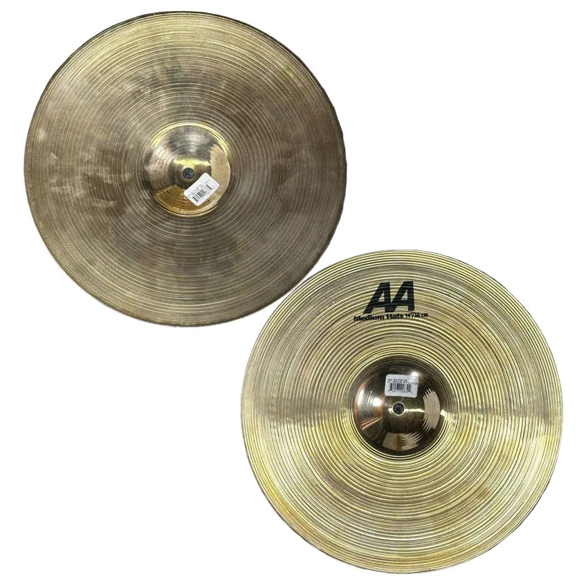 Used Sabian AA Brilliant Medium Hi Hat Cymbals 14" - Good - Drum Center Of Portsmouth