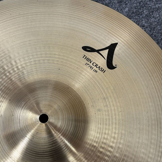 Used Zildjian A Thin Crash Cymbal 17" - Very Good - Drum Center Of Portsmouth