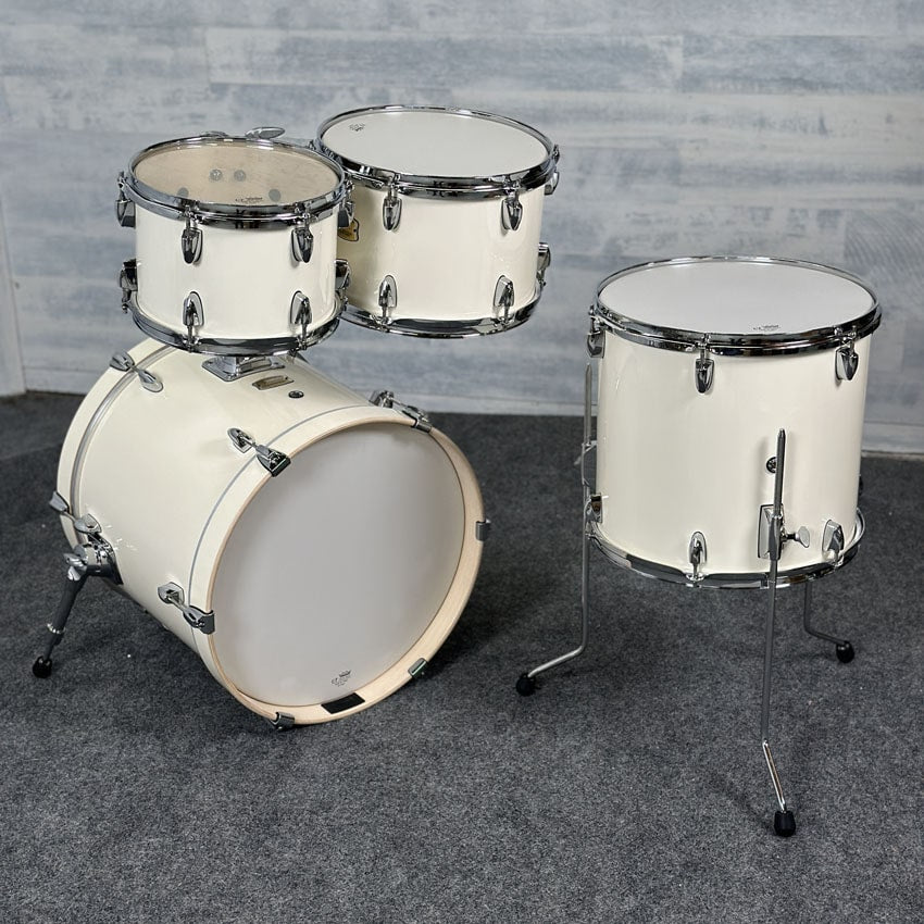 Used Yamaha Stage Custom Birch 4pc Jazz Drum Set Classic White - Drum Center Of Portsmouth