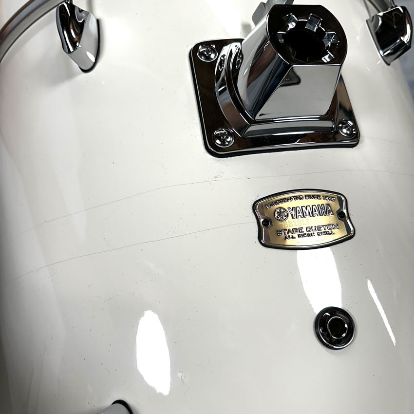 Used Yamaha Stage Custom Birch 4pc Jazz Drum Set Classic White - Drum Center Of Portsmouth