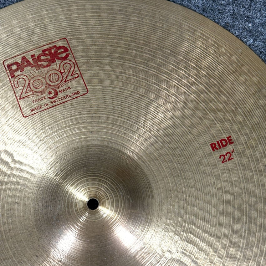 Used Paiste 2002 Ride Cymbal 22" - Good - Drum Center Of Portsmouth