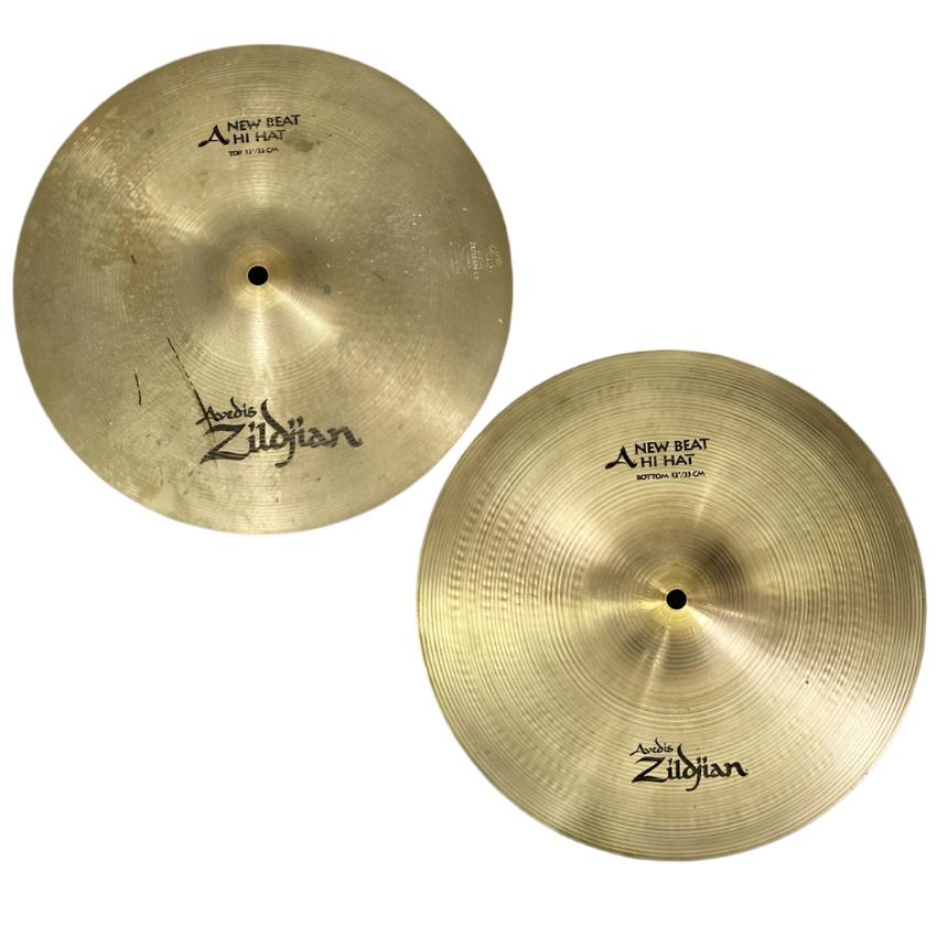 Used Zildjian A New Beat Hi Hat Cymbals 13" - Good - Drum Center Of Portsmouth