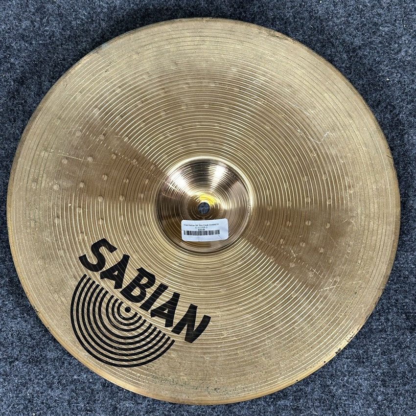 Used Sabian B8 Thin Crash Cymbal 16" - Good - Drum Center Of Portsmouth
