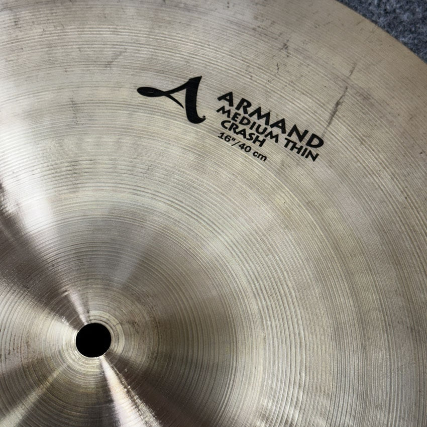 Used Zildjian A Armand Medium Thin Crash Cymbal 16" - Good - Drum Center Of Portsmouth