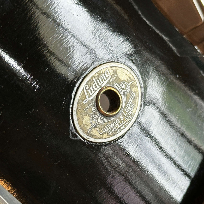 Used Vintage Ludwig & Ludwig Snare Drum 14x6.5 Black Lacquer - Very Good - Drum Center Of Portsmouth