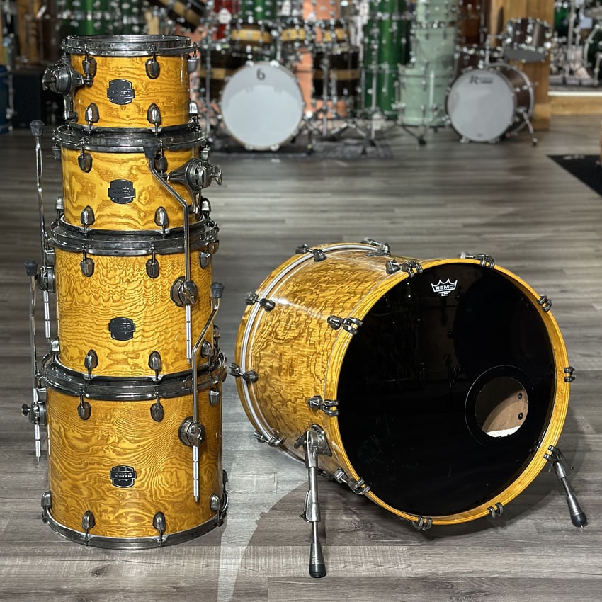 Used Mapex Saturn IV 5pc Drum Set Exotic Ash Burl - Good - Drum Center Of Portsmouth