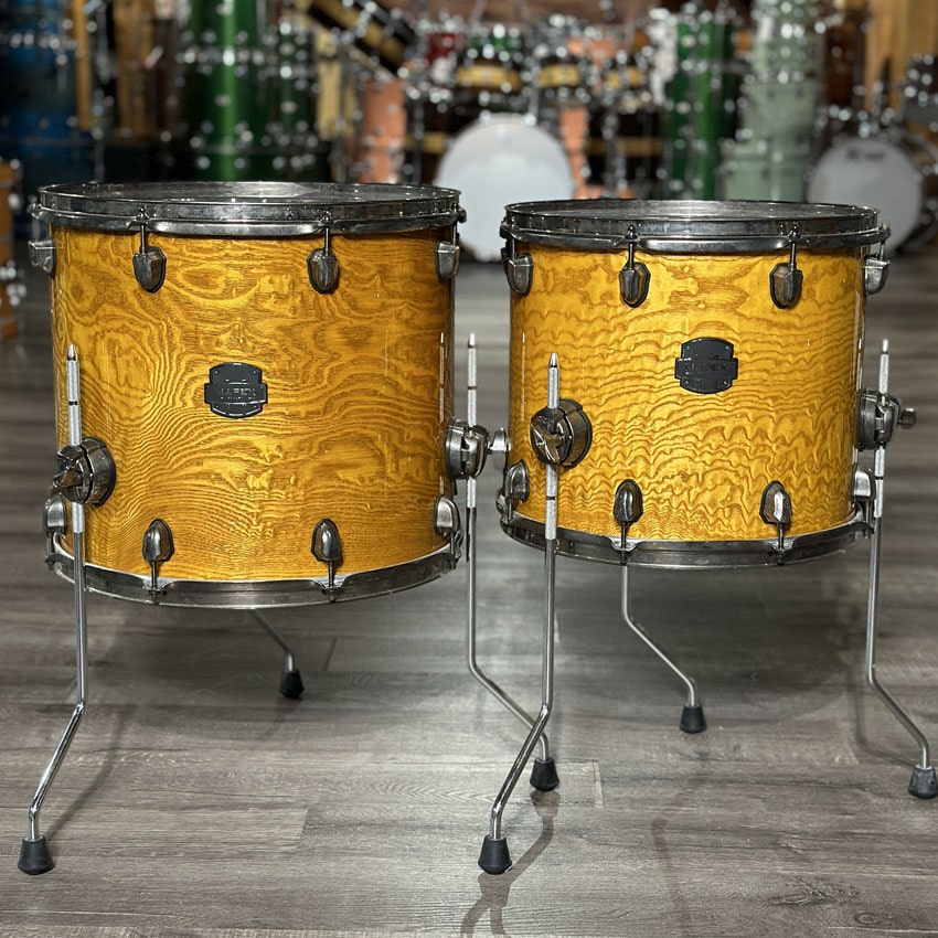 Used Mapex Saturn IV 5pc Drum Set Exotic Ash Burl - Good - Drum Center Of Portsmouth