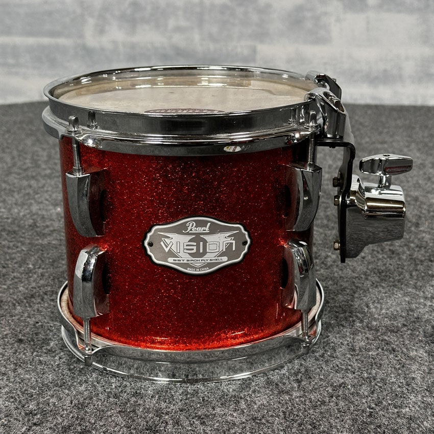 Used Pearl Vision Birch Tom 8x7 Orange Sparkle - Drum Center Of Portsmouth