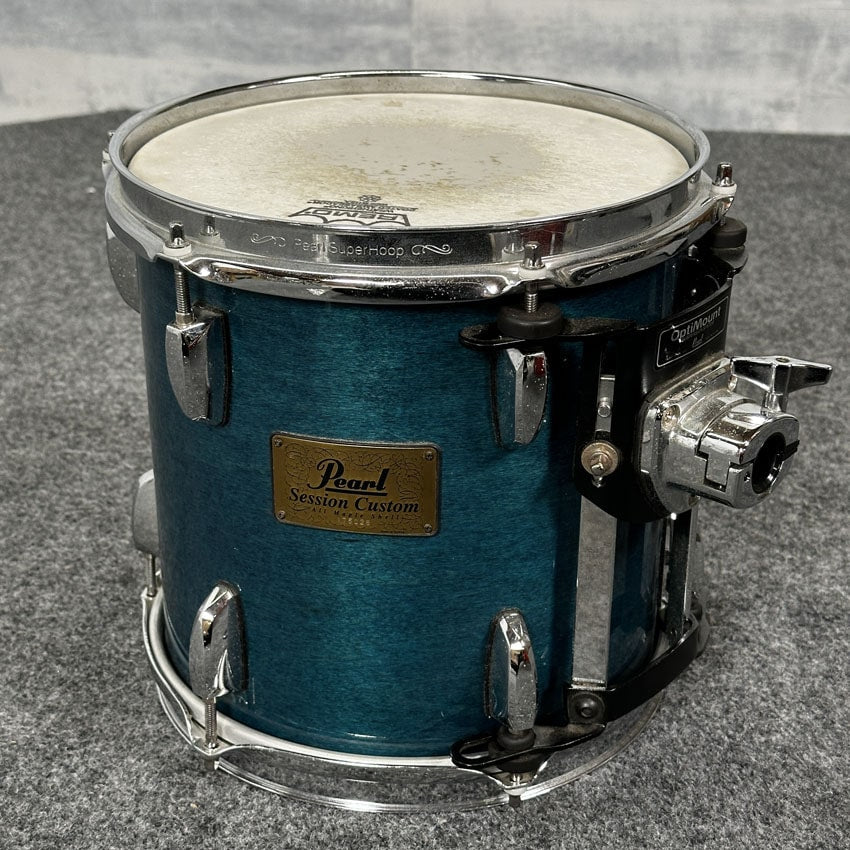 Used Pearl Session Custom Maple Tom 10x10 Dusk Blue Lacquer - Drum Center Of Portsmouth